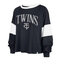 MINNESOTA TWINS UPSIDE '47 RHEA LONG SLEEVE TEE WOMEN